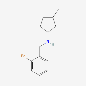 molecular formula C13H18BrN B13295449 N-[(2-bromophenyl)methyl]-3-methylcyclopentan-1-amine 