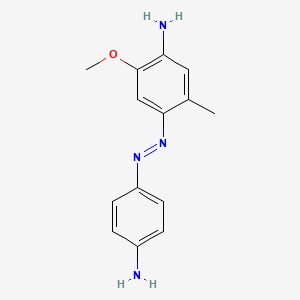 molecular formula C14H16N4O B1329545 4-((4-Aminophenyl)azo)-5-methyl-2-methoxyaniline CAS No. 6232-57-1