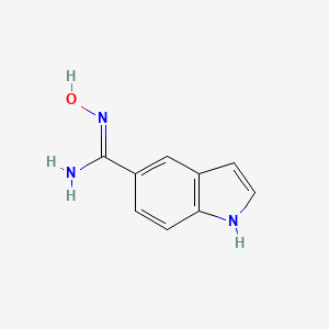 molecular formula C9H9N3O B13295479 N-Hydroxy-1H-indole-5-carboximidamide 