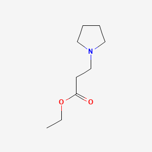molecular formula C9H17NO2 B1329548 1-Pyrrolidinepropionic acid, ethyl ester CAS No. 6317-35-7
