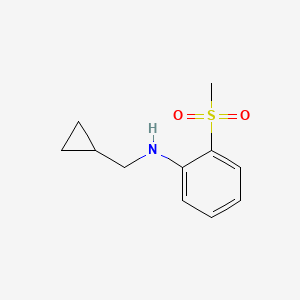 molecular formula C11H15NO2S B13295492 N-(Cyclopropylmethyl)-2-methanesulfonylaniline 