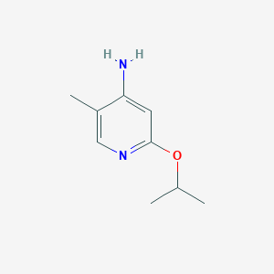 molecular formula C9H14N2O B13295511 5-Methyl-2-(propan-2-yloxy)pyridin-4-amine 
