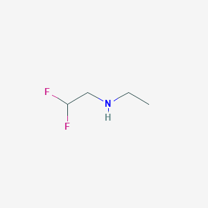 molecular formula C4H9F2N B13295519 Ethanamine, N-ethyl-2,2-difluoro- CAS No. 95353-03-0