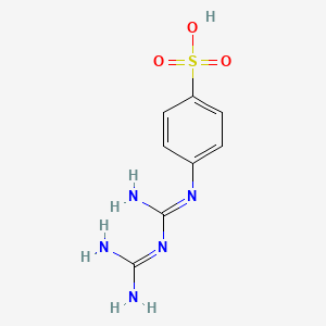 molecular formula C8H11N5O3S B1329552 Sulfanilic acid, N-(amidinoamidino)- CAS No. 6405-80-7