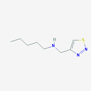 molecular formula C8H15N3S B13295538 Pentyl(1,2,3-thiadiazol-4-ylmethyl)amine 