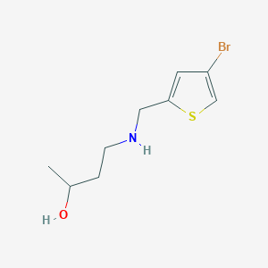 molecular formula C9H14BrNOS B13295582 4-{[(4-Bromothiophen-2-yl)methyl]amino}butan-2-ol 