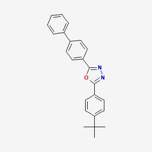 molecular formula C24H22N2O B1329559 2-(4-Biphenylyl)-5-(4-tert-butylphenyl)-1,3,4-oxadiazole CAS No. 15082-28-7
