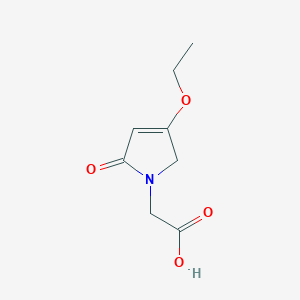molecular formula C8H11NO4 B132956 (4-Ethoxy-2-oxo-2,5-dihydro-pyrrol-1-YL)-acetic acid CAS No. 142274-08-6