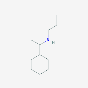 molecular formula C11H23N B13295673 (1-Cyclohexylethyl)(propyl)amine 
