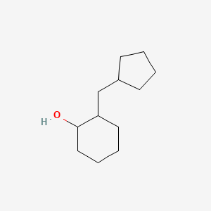 molecular formula C12H22O B13295747 2-(Cyclopentylmethyl)cyclohexan-1-ol 