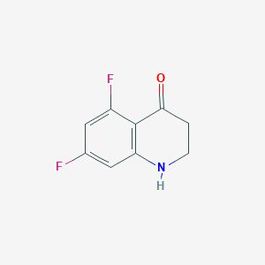 molecular formula C9H7F2NO B13295797 5,7-Difluoro-1,2,3,4-tetrahydroquinolin-4-one 