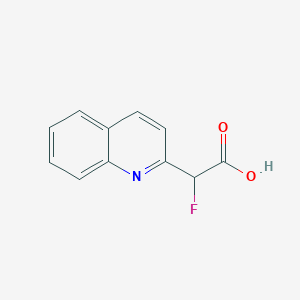 molecular formula C11H8FNO2 B13295801 2-Fluoro-2-(quinolin-2-yl)acetic acid 