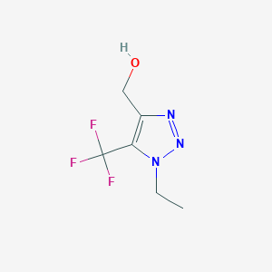 molecular formula C6H8F3N3O B13295850 [1-Ethyl-5-(trifluoromethyl)-1H-1,2,3-triazol-4-yl]methanol 