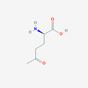 molecular formula C6H11NO3 B13295903 (2R)-2-amino-5-oxohexanoic acid 