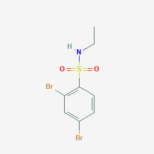 molecular formula C8H9Br2NO2S B13295921 2,4-dibromo-N-ethylbenzene-1-sulfonamide 