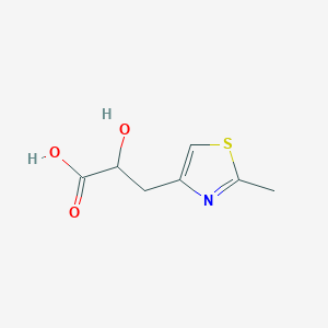 molecular formula C7H9NO3S B13295952 2-Hydroxy-3-(2-methyl-1,3-thiazol-4-yl)propanoic acid 