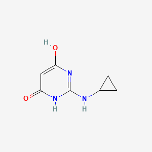 molecular formula C7H9N3O2 B13295974 2-(Cyclopropylamino)pyrimidine-4,6-diol 