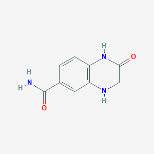 molecular formula C9H9N3O2 B13295984 2-Oxo-1,2,3,4-tetrahydroquinoxaline-6-carboxamide 