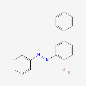 molecular formula C18H14N2O B1329602 [1,1'-Biphenyl]-4-ol, 3-(phenylazo)- CAS No. 21524-23-2