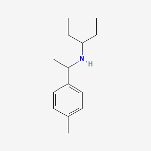 molecular formula C14H23N B13296022 [1-(4-Methylphenyl)ethyl](pentan-3-YL)amine 