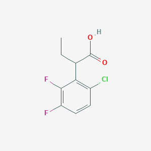 molecular formula C10H9ClF2O2 B13296056 2-(6-Chloro-2,3-difluorophenyl)butanoic acid 