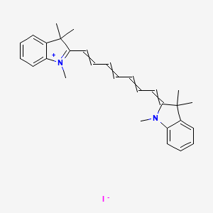 molecular formula C29H33IN2 B1329610 3H-Indolium, 2-[7-(1,3-dihydro-1,3,3-trimethyl-2H-indol-2-ylidene)-1,3,5-heptatrienyl]-1,3,3-trimethyl-, iodide CAS No. 19764-96-6