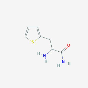 molecular formula C7H10N2OS B13296145 2-Amino-3-(thiophen-2-yl)propanamide 