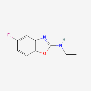 molecular formula C9H9FN2O B13296160 N-Ethyl-5-fluoro-1,3-benzoxazol-2-amine 