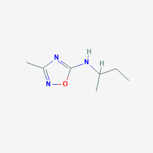 molecular formula C7H13N3O B13296169 N-(Butan-2-YL)-3-methyl-1,2,4-oxadiazol-5-amine 
