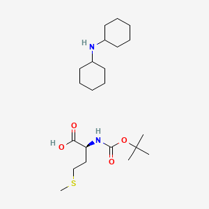 molecular formula C22H42N2O4S B1329619 L-蛋氨酸，N-[(1,1-二甲基乙氧基)羰基]，与 N-环己基环己胺 (1:1) 的化合物 CAS No. 22823-50-3