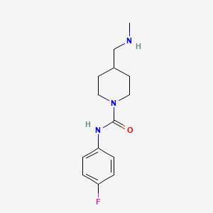 molecular formula C14H20FN3O B13296216 N-(4-Fluorophenyl)-4-[(methylamino)methyl]piperidine-1-carboxamide 