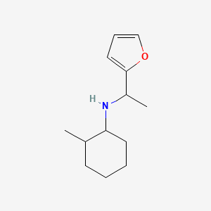molecular formula C13H21NO B13296231 N-[1-(furan-2-yl)ethyl]-2-methylcyclohexan-1-amine 
