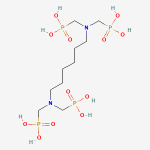 molecular formula C10H28N2O12P4 B1329627 膦酸，[1,6-己二基双[亚甲基双(亚胺)]]四- CAS No. 23605-74-5