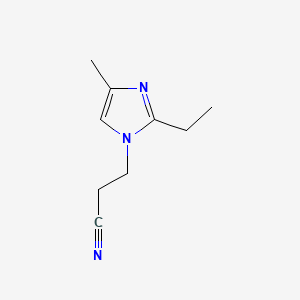 molecular formula C9H13N3 B1329628 2-Ethyl-4-methyl-1H-imidazole-1-propanenitrile CAS No. 23996-25-0