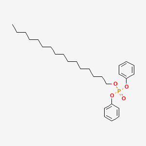 molecular formula C28H43O4P B1329644 hexadecyl diphenyl phosphate CAS No. 56827-92-0