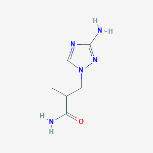 molecular formula C6H11N5O B13296467 3-(3-amino-1H-1,2,4-triazol-1-yl)-2-methylpropanamide 