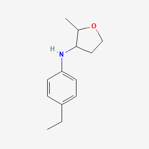 molecular formula C13H19NO B13296476 N-(4-Ethylphenyl)-2-methyloxolan-3-amine 