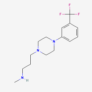 molecular formula C15H22F3N3 B13296627 Methyl(3-{4-[3-(trifluoromethyl)phenyl]piperazin-1-yl}propyl)amine 