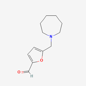 molecular formula C12H17NO2 B13296630 5-(Azepan-1-ylmethyl)furan-2-carbaldehyde 