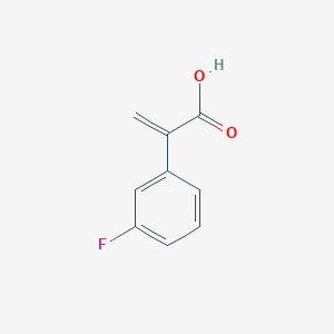 molecular formula C9H7FO2 B13296633 2-(3-Fluorophenyl)prop-2-enoic acid 