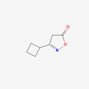 molecular formula C7H9NO2 B13296634 3-Cyclobutyl-4,5-dihydro-1,2-oxazol-5-one CAS No. 29068-25-5