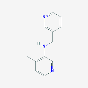 molecular formula C12H13N3 B13296640 4-methyl-N-(pyridin-3-ylmethyl)pyridin-3-amine 