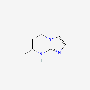 molecular formula C7H11N3 B13296643 7-Methyl-5H,6H,7H,8H-imidazo[1,2-a]pyrimidine 