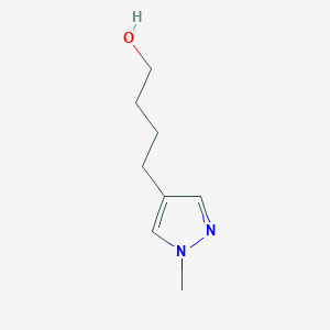 molecular formula C8H14N2O B13296680 4-(1-methyl-1H-pyrazol-4-yl)butan-1-ol 