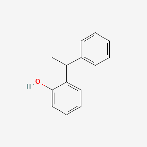 molecular formula C14H14O B1329670 2-(1-Phenylethyl)phenol CAS No. 4237-44-9