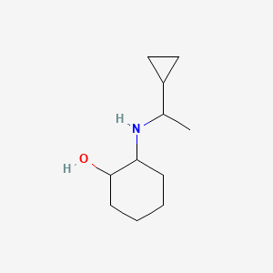 molecular formula C11H21NO B13296705 2-[(1-Cyclopropylethyl)amino]cyclohexan-1-ol 