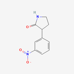 molecular formula C10H10N2O3 B13296718 3-(3-Nitrophenyl)pyrrolidin-2-one 
