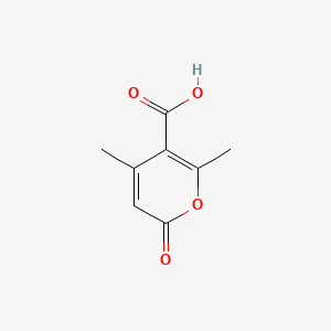molecular formula C8H8O4 B1329674 4,6-二甲基-2-氧代-2H-吡喃-5-羧酸 CAS No. 480-65-9
