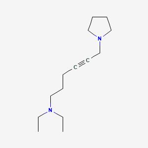 molecular formula C14H26N2 B1329676 1-[6-(Diethylamino)-2-hexynyl]pyrrolidine CAS No. 6628-90-6
