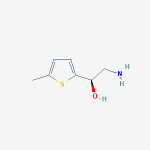 molecular formula C7H11NOS B13296761 (1R)-2-Amino-1-(5-methylthiophen-2-yl)ethan-1-ol 